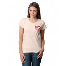 Myntra Women Love Only Peach T-shirt