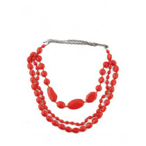 United Colors of Benetton Women Three Strands Red Necklace