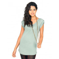 UCB Women's Epaulettes Sleeve Green T-shirt