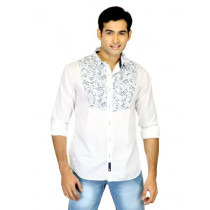 Probase Men Printed White Shirts