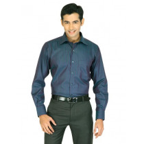 Genesis Men Green & Purple Striped Shirt