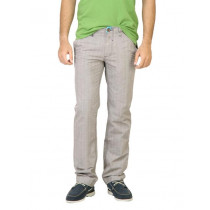 Probase Men Check Grey Trousers