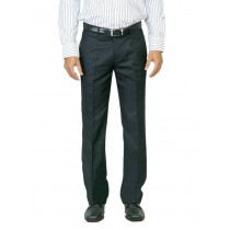 Genesis Men Solid Navy Blue Trousers