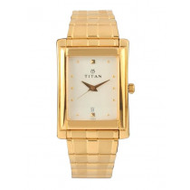 Titan Men White Dial Watch
