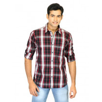 Basics Men Black Slim Fit Checked Shirt