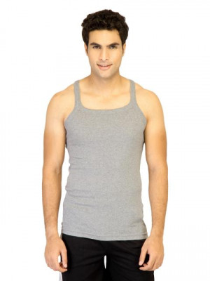 Hanes Men Square Vest Neck Grey Innerwear Vests