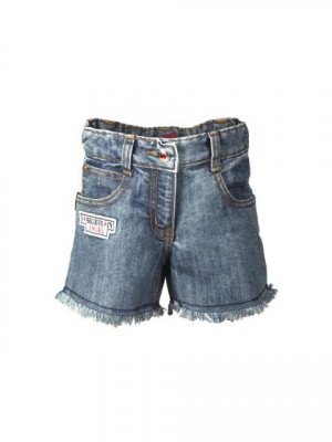 Doodle Girls Washed Blue Shorts