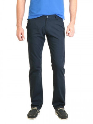 Highlander Men Solid Navy Blue Trouser