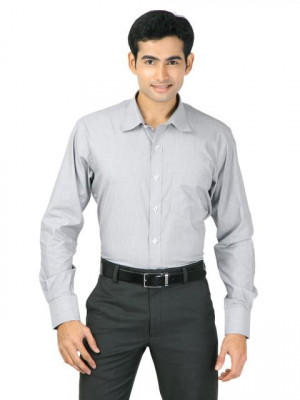 Genesis Men Stripes Grey Shirts