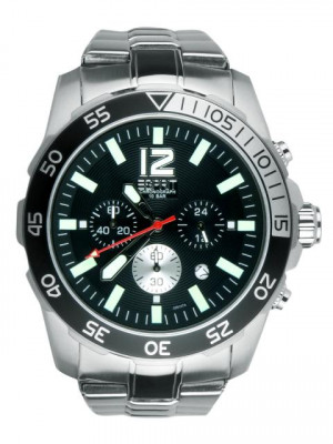 Esprit Men Athletic Silver Black Steel Watches