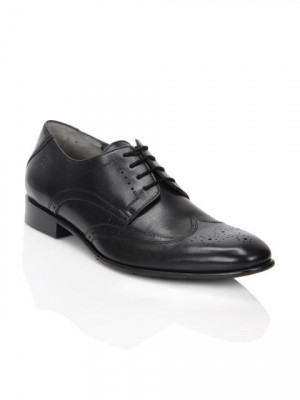 Enroute Men Black Formal Shoes