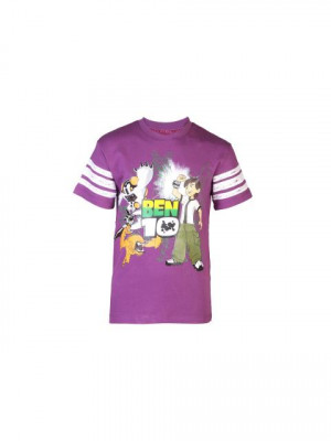 Ben 10 Boys Crew Purple T-shirt