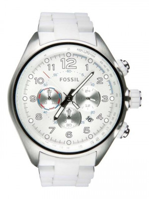 Fossil Men White Dial Chronograph Watch CH2698
