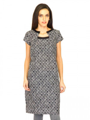 W Women Printed Black Kurtas