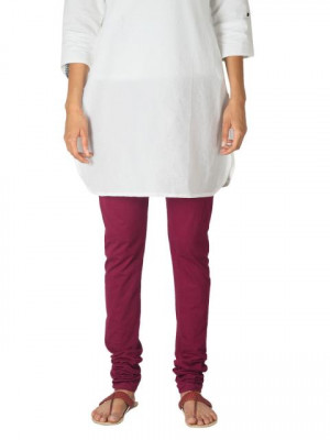Fabindia Women Maroon Leggings