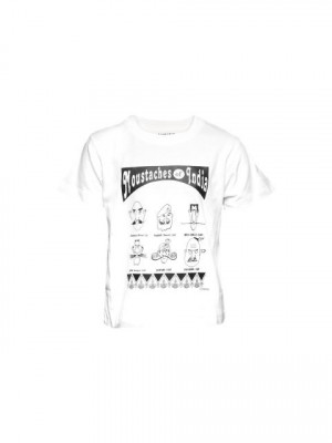 Tantra Kid's Unisex Moustaches White Kidswear