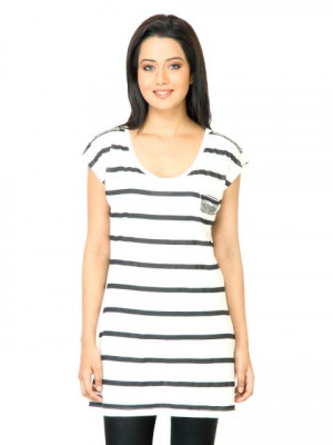 Jealous 21 Women Stripes White Tops