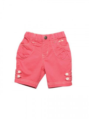 Gini and Jony Girls Woven Pink Pedal Pusher