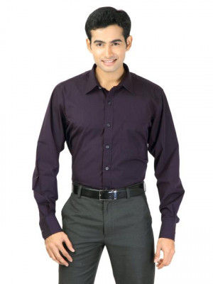 Genesis Men Stripes Purple Shirts