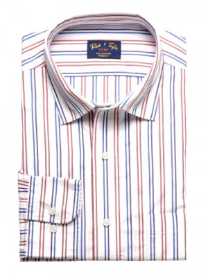 Reid & Taylor Men Stripes White Shirts