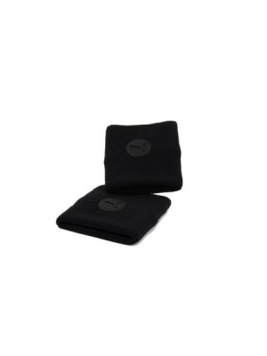 Puma Unisex Fundamentals Black Wristbands