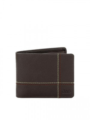 JAG Men Chocolate Brown Leather Wallet