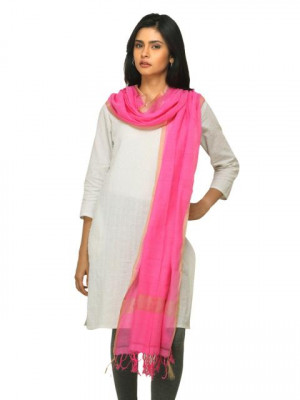 Fabindia Women Pink Dupatta