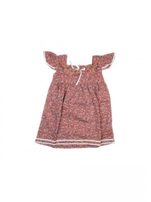 Ant Kids Button Bow Pink Dresses