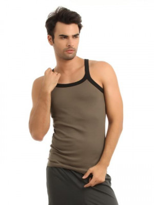 Hanes Men Khaki Innerwear Vest
