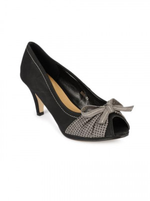 Cobblerz Women Black Peep Toes