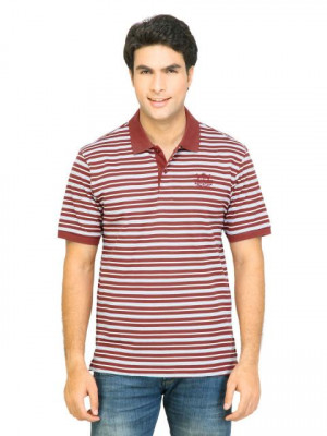 Arrow Sport Men Stripes Red Polo Tshirts