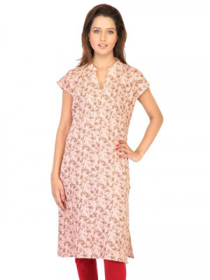 W Women Printed Pink Kurtas