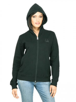 United Colors of Benetton Women Solid Black Sweatshirt