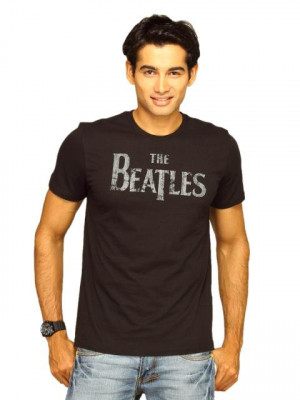 Beatles Men's Lonely Hearts Black T-shirt