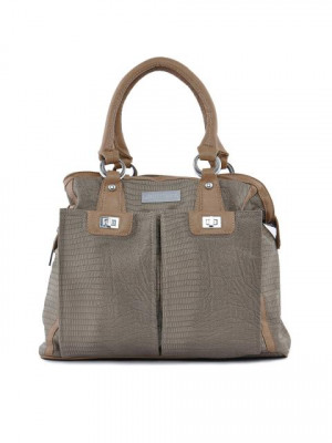 Lino Perros Women Front Pocket Brown Handbag