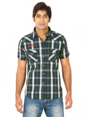 Flying Machine Men Ydc Green Shirts