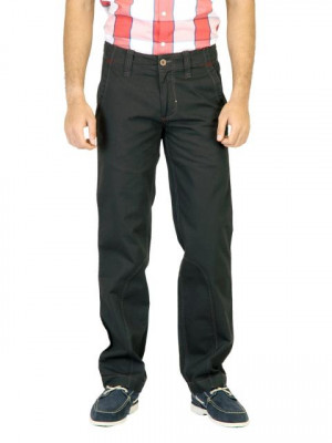 Probase Men Solid Black Trousers