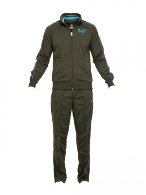 Nike Men Solid Olive Tracksuits