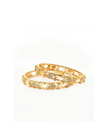 Royal Diadem Set of 2 Golden Bangles