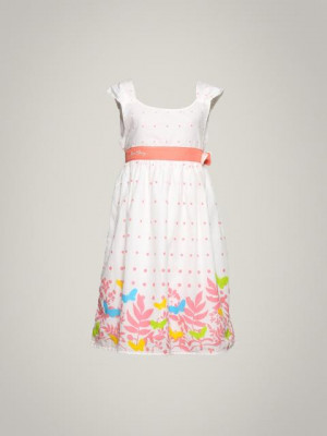 Gini and Jony Girl's Sara Off White Polka Dot Kidswear
