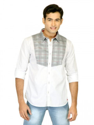 Probase Men Check Grey Shirts