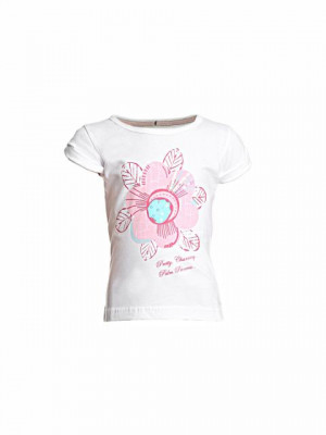 Gini and Jony Girls Printed White Top