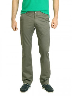 Highlander Men Solid Olive Trouser