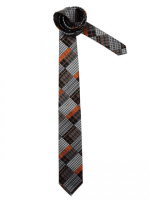 Indigo Nation Men Orange Check Black Ties