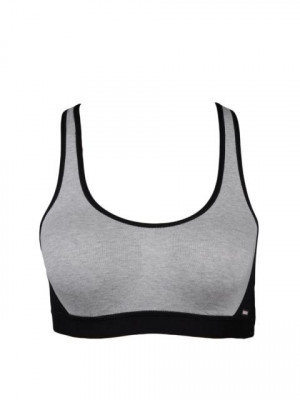 Jockey Women Grey Melange Eva Sports Bra