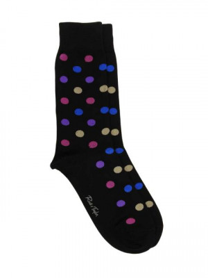 Reid & Taylor Men Spots Black Socks