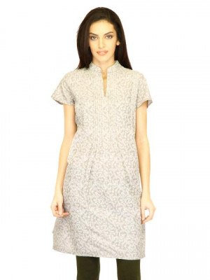 W Women Printed Beige Kurtas