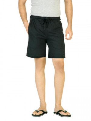 Hanes Men Knitted Black Shorts