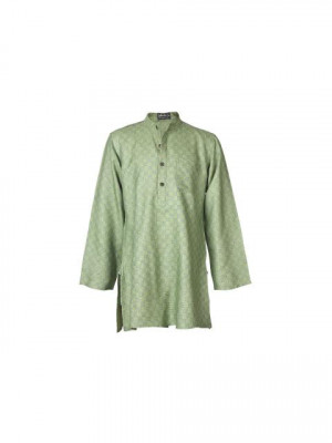 Fabindia Boys Printed Green Kurta