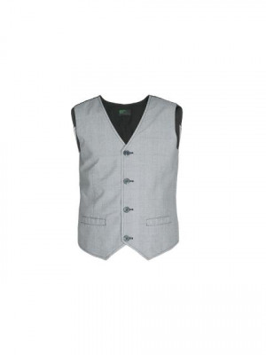 United Colors of Benetton Boys Check Grey Waistcoat